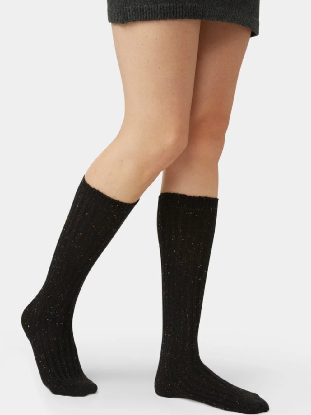 HUE - Black Flecked Knee Socks